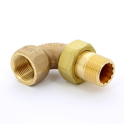 Американка угловая 90° 18-1/2" Viega R4, 94098G, пайка-резьба, нар., бронза