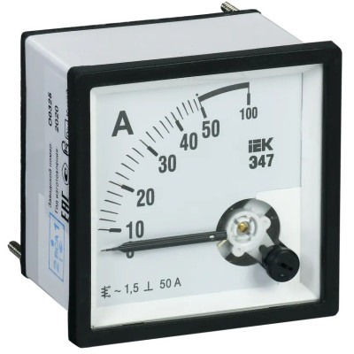 Амперметр IEK Э47 96х96мм 50А кл. точн. 1.5 IPA20-6-0050-E