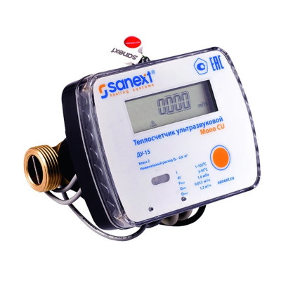 Теплосчетчик SANEXT Mono CU Ду 15 мм 0,6 м3/ч обратный трубопровод M-BUS