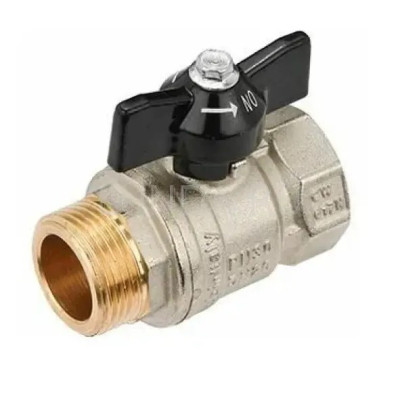 Кран General Fittings шаровой под металлопластик 16 пр/пр бабочка