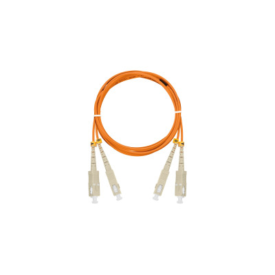 Шнур NIKOMAX волоконно-оптический, соединительный, многомодовый 50/125мкм, стандарта OM2, SC/UPC-SC/UPC, двойной, полимерный материал нг(A)-HF, 2мм, оранжевый, 2м