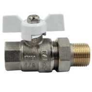 Кран шаровой 11/4 с удлинителем гш бабочка белая усиленный TIM