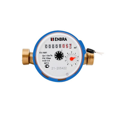 Счётчик учёта холодной воды ENBRA EV-AMi L110 D15 B, с импульсным выходом, без сгонов