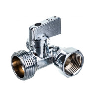 Кран для стиральной машины 1/2х3/4х1/2"НР-НР-ВР ник. IVANCI