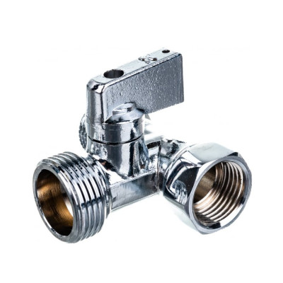 Кран для стиральной машины 1/2х3/4х1/2"НР-НР-ВР ник. IVANCI