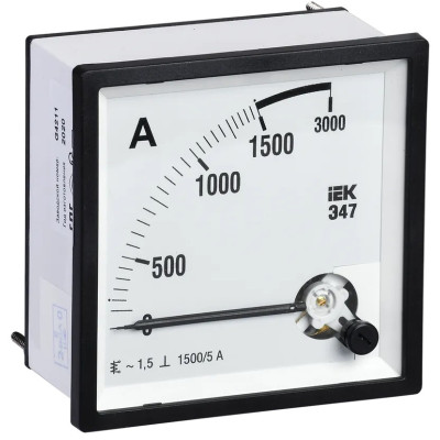 Амперметр IEK Э47 72х72мм 1500/5А кл. точн. 1.5 IPA10-6-1500-E