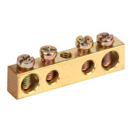 Шина IEK "N" нулевая 6х9мм 4/1 (4группы/крепеж по центру)