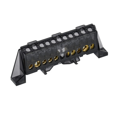 Шина IEK TEKFOR N "ноль" в комбинированном DIN-изоляторе "Стойка" 8х12-(4+5)-Ч