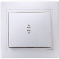 EVK12-K01-10-DM Выключатель 1-клавишный IEK КВАРТА СП проходной 10А IP20 ВСп10-1-0-КБ белый