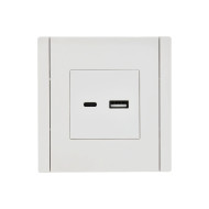 FORTE&PIANO Розетка USB A+C 3,1А FP250 белый IEK