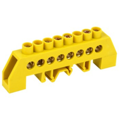 Шина IEK нулевая в комб. DIN-изол. "Стойка" ШНИ-8х12-8-КС-Ж YNN10-812-8DP-K05