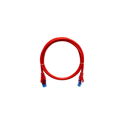 Коммутационный шнур NIKOMAX U/UTP 4 пары, Кат.6 (Класс E), 250МГц, 2хRJ45/8P8C, T568B, заливной, с защитой защелки, многожильный, BC (чистая медь), 24AWG (7х0,205мм), LSZH нг(А)-HFLTx, красный, 0,15м