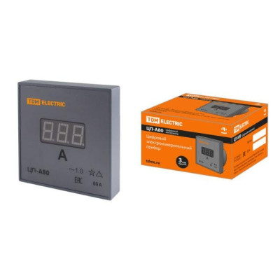 Цифровой амперметр TDM ЦП-А80 60А-1,0 (без поверки)