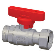 Шаровой кран FAR хромир. 3/4' НР-накидн.гайка бабочка красный