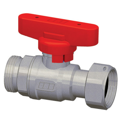 Шаровой кран FAR хромир. 3/4' НР-накидн.гайка бабочка красный