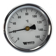 Термометр WATTS биметаллический F+R801 OR 63mm 0-160C, гильза 50мм 10005806