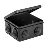 Коробка распределительная Ruvinil ОП 100х100х50мм (откидная крышка)УХЛ1 IP54 черный