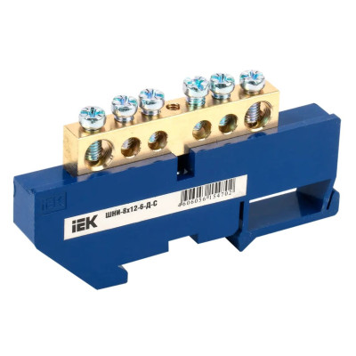 Шина нулевая на DIN-изол. ШНИ-8х12-6-Д-С IEK