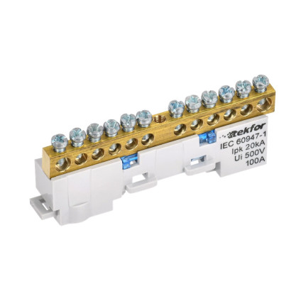 Шина IEK TEKFOR N "ноль" изол. на унив. держ. 6х9-12-С