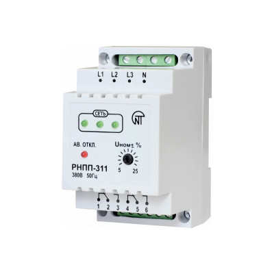 Реле напряжения, перекоса и последовательности фаз НовАтек-Электро РНПП-311