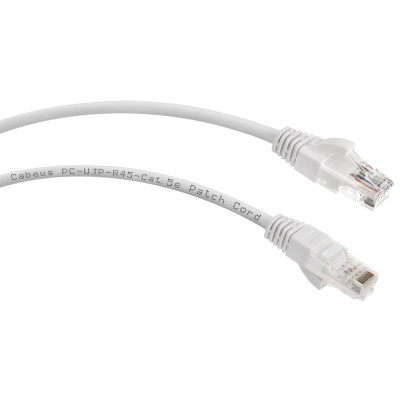 Патч-корд Rj-45 Cabeus PC-UTP-RJ45-Cat.5e-0.5m-WH кат.5е 0.5 метра белый