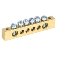 Шина "N" нулевая IEK 8х12мм 6/2 (6групп/крепеж по краям)