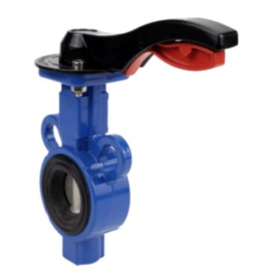 Затвор дисковый поворотный DN.ru WBV0232E-2W-Fb-H Ду32 Ру16 межфланцевый, корпус - алюминиевый сплав, диск - нержавеющая сталь 316L, уплотнение - EPDM, с рукояткой, квадрат 9x9, F05, крутящий момент 25