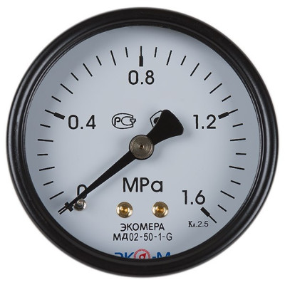 Манометр Экомера МД02-50мм 0..1МПа G1\4 Осевой