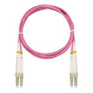 Шнур NIKOMAX волоконно-оптический, переходной, многомодовый 50/125мкм, стандарта ОМ3, SC/UPC-LC/UPC, двойной, полимерный материал нг(A)-LSLTx, 2мм, аква, 1м