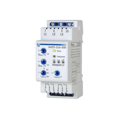 Реле напряжения, перекоса и последовательности фаз НовАтек-Электро РНПП-316-500