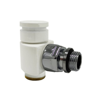 Угловой запорный клапан SR Rubinetterie Prestige & Minimal 1/2" x 24/19, белый