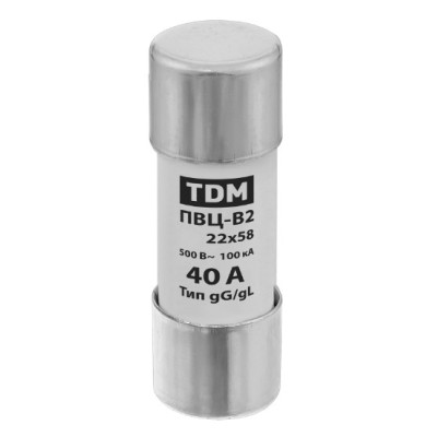 Плавкая вставка TDM ПВЦ-В2 22х58 40А