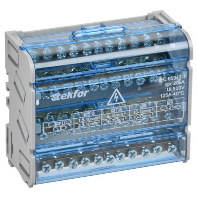 Шина IEK TEKFOR на DIN-рейку (кросс-модуль) ШНК 4х11 3L+PEN