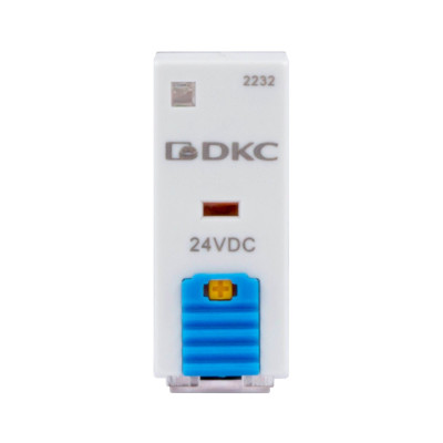 Реле DKC миниатюрное промышленное 2CO ком. ток 8А AgSnO2 напряжение 24V DC опция: тест-кнопка+светодиод+защитный диод