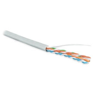 Кабель витая пара Hyperline UUTP4-C5E-S24-IN-LSZH-GY-305 U/UTP кат.5E 4х2х24AWG solid LSZH нг(А)-HF сер. (м)