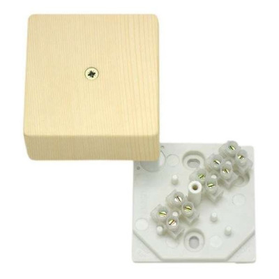 Коробка распределительная HEGEL ОП 60х60х30мм с клемм. сосна