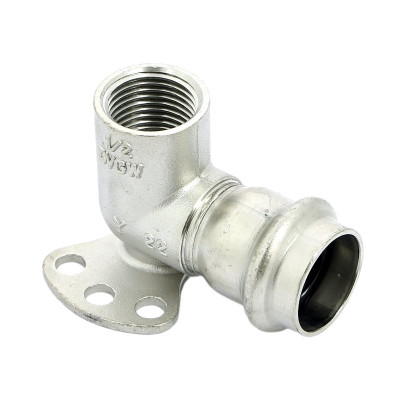 Viega Водорозетка Sanpress Inox, с SC-Contur, нержавеющая сталь, 22 х 1/2" 437268