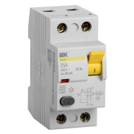 Выключатель дифференциальный (УЗО) IEK ВД1-63 2Р 25А 30мА тип А