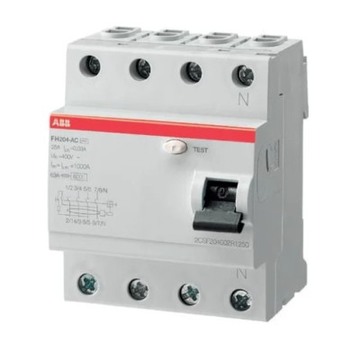 Выключатель дифференциального тока 4-модульный ABB FH204AC-25/0,3