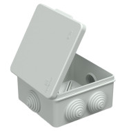 Коробка распределительная Промрукав ОП 100х100х50 IP55 безгалогенная (HF) для монтажного пистолета с откидной крышкой