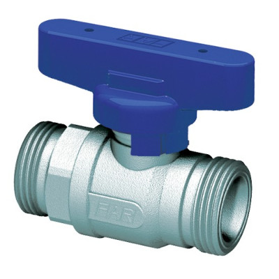 Шаровой кран FAR хром. 3/4"НР бабочка синий