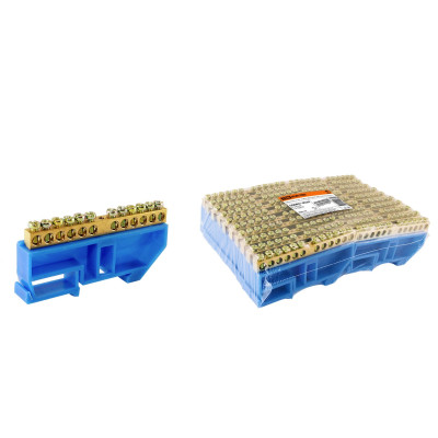 Шина TDM ELECTRIC "N" нулевая с изолятором на DIN-рейку 6x9мм стойка большая 12 групп