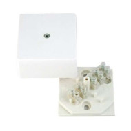 Коробка распределительная HEGEL ОП 75х75х30мм с клемм. бел.