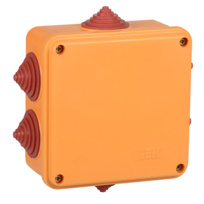 Коробка распаячная огнестойкая ПС 100х100х50мм 4P 6мм2 IP55 6 вводов IEK UKF30-100-100-050-4-6-09