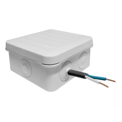 Коробка распределительная Ruvinil ОП 85х85х45мм двухкомпонентная 8 вводов IP65 серый