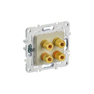 SKANDY Аудиорозетка 4-местная SK-A01B бежевый IEK