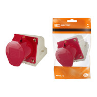 Розетка стационарная TDM ELECTRIC 114 3Р+РЕ 16А 380В IP44
