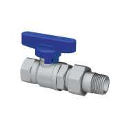 Шаровой кран FAR хромир. 3/4' ВР-американка бабочка синий