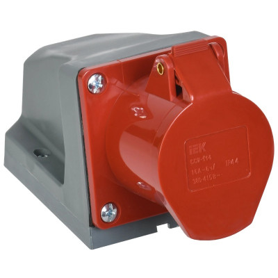 Розетка стационарная IEK ССИ-114 16А 380В 3P+PЕ IP44