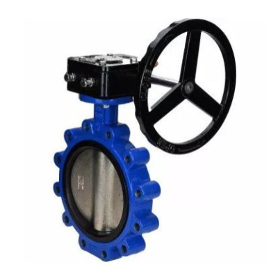 Затвор дисковый поворотный DN.ru WBV1616E-2W-Fb-R Ду300 Ру16 LUG межфланцевый, корпус - высокопрочный чугун GGG45/QT450, диск - высокопрочный чугун GGG45/QT450, уплотнение - EPDM, с ISO-фланцем F10, квадрат 22х22, с редуктором